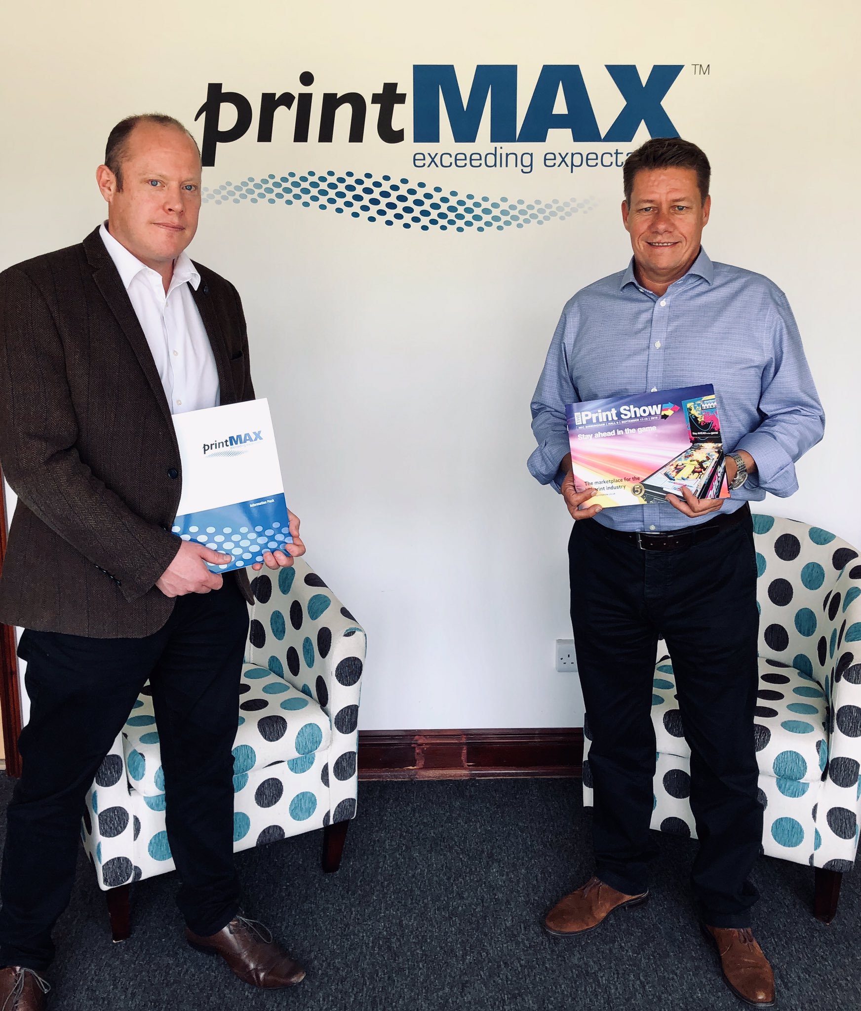 Managing Director of printMAX, Michael Bolton and The Print Show’s Event Director Chris Davies. Managing Director of printMAX, Michael Bolton and The Print Show’s Event Director Chris Davies.
